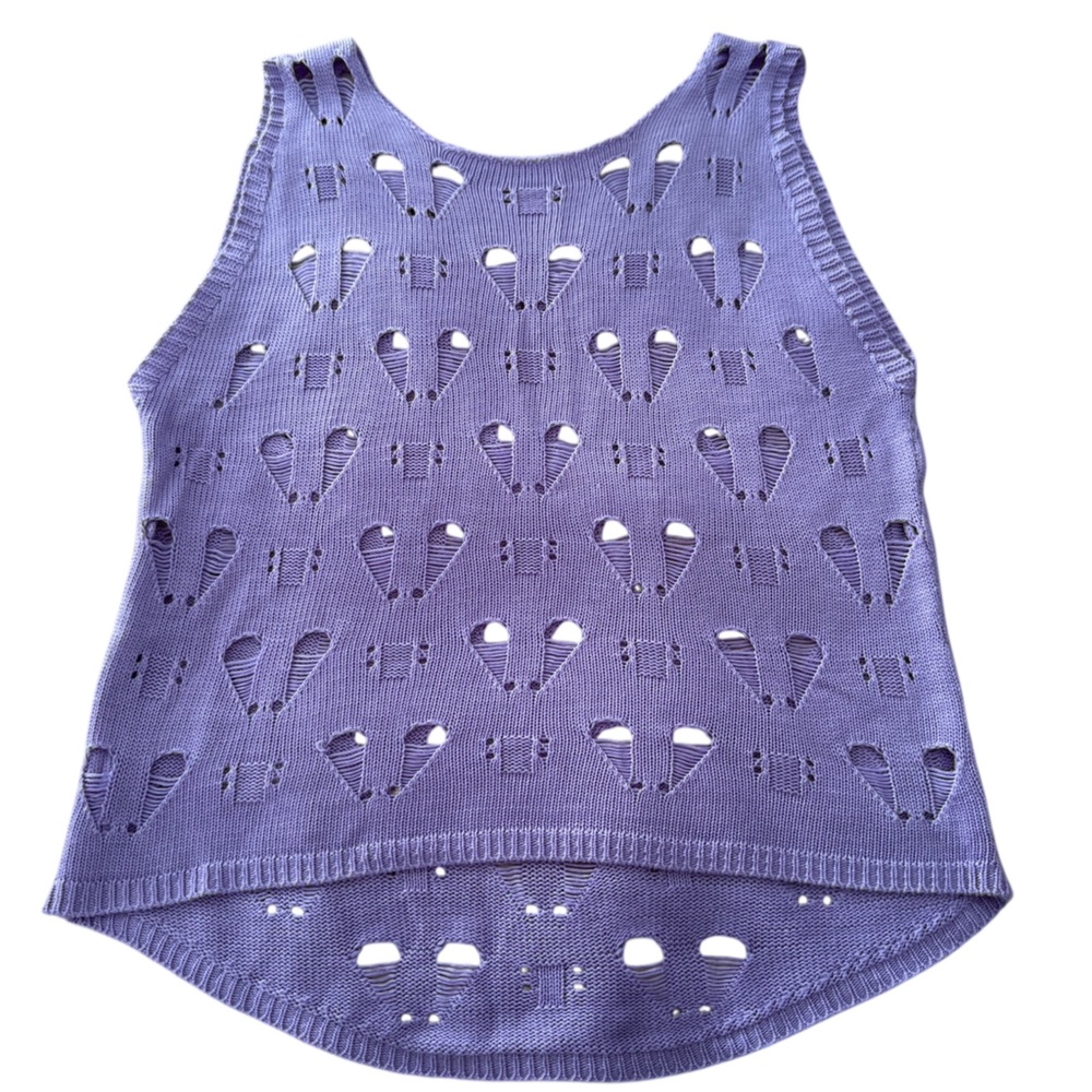 Women’s Knitted Purple Vest Size:M